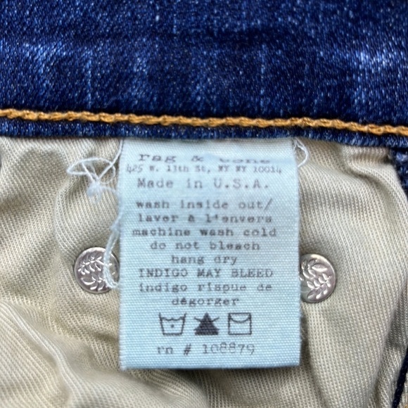 Rag & Bone Modele Skinny Mid Rise Size 25 - Picture 11 of 16